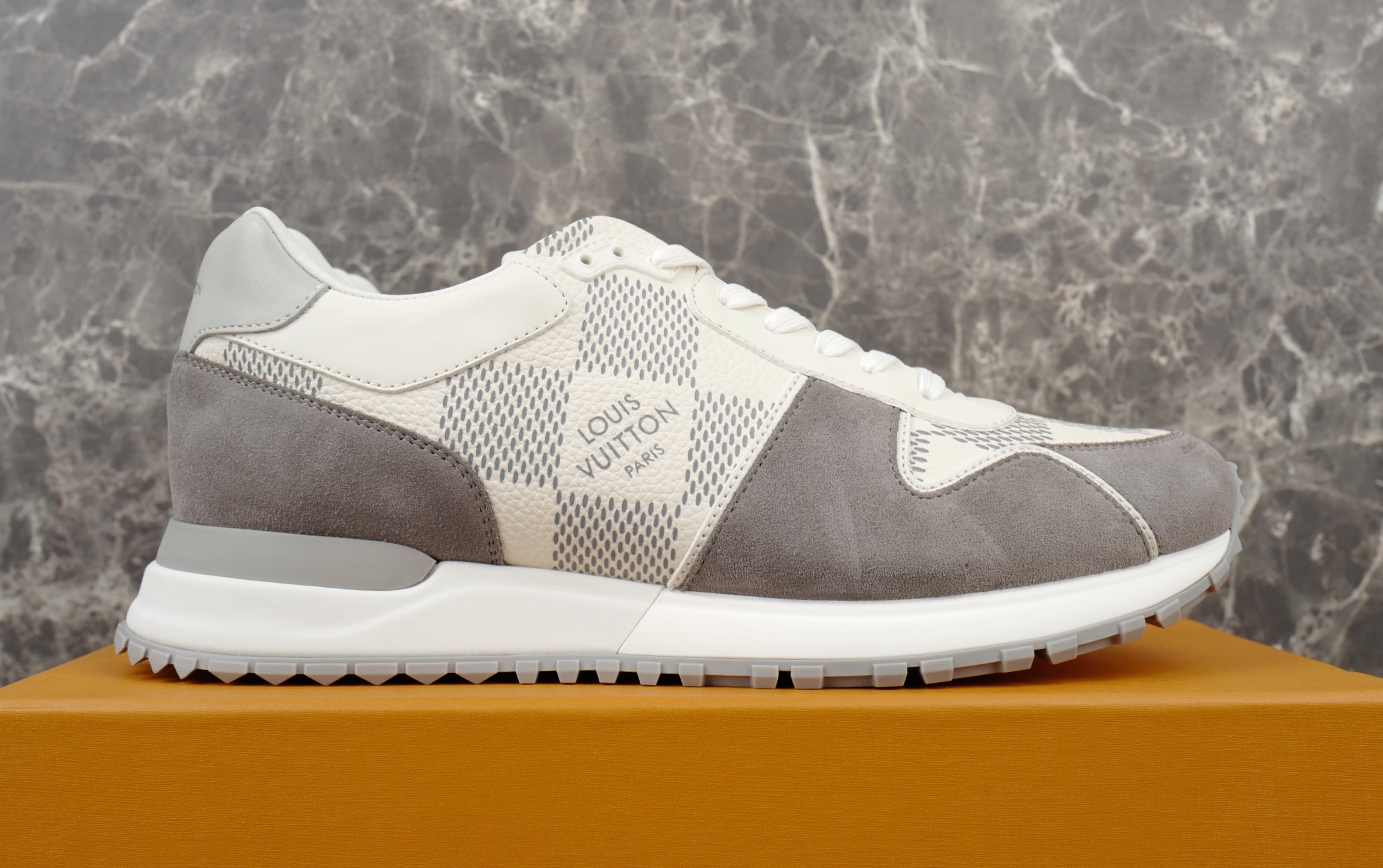 Louis Vuitton Run Away Sneakers in Jacquard Fabric with Damier Pattern 4 i1754652604808 6911 0 3