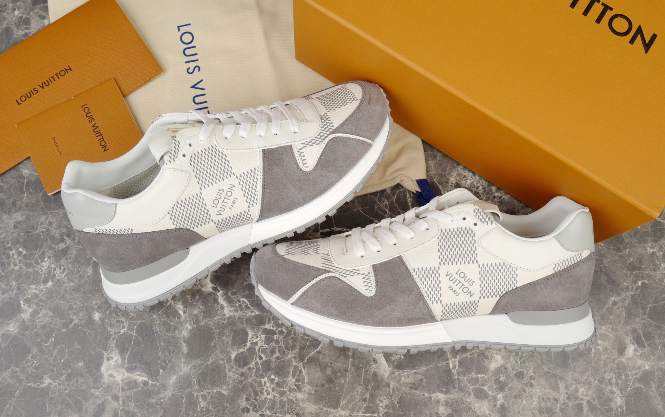 Louis Vuitton Run Away Sneakers in Jacquard Fabric with Damier Pattern 2 i1754652604830 8489 0 1