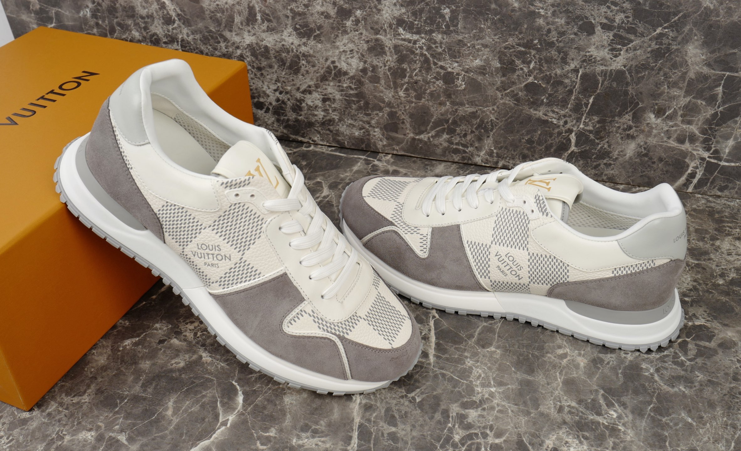 Louis Vuitton Run Away Sneakers in Jacquard Fabric with Damier Pattern 8 i1754652604886 9061 0 7