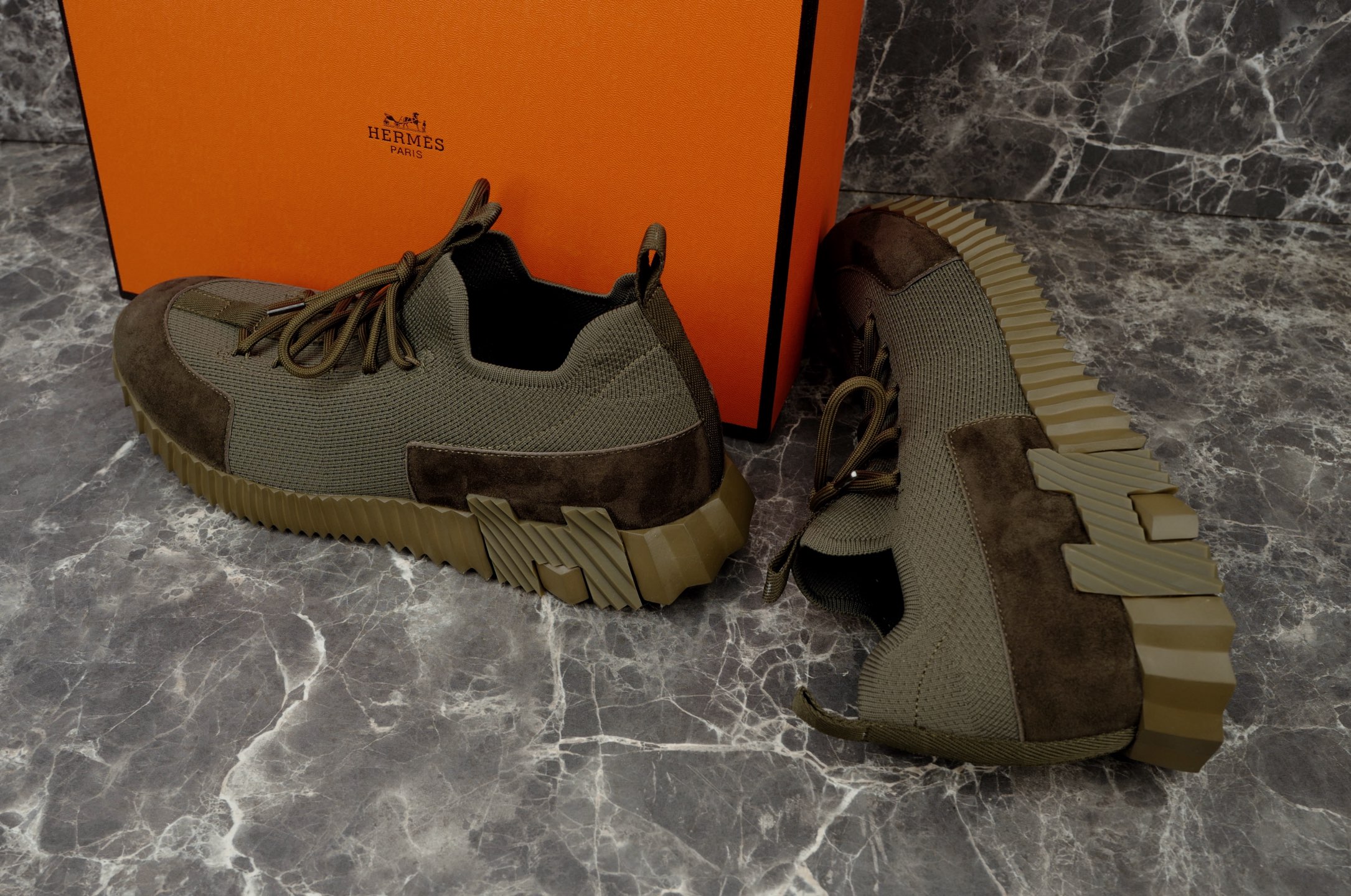 Hermès Bouncing Sneaker: Knit & Suede Goat Leather, Versatile Urban Style 8 i1755166513252 9943 0 7