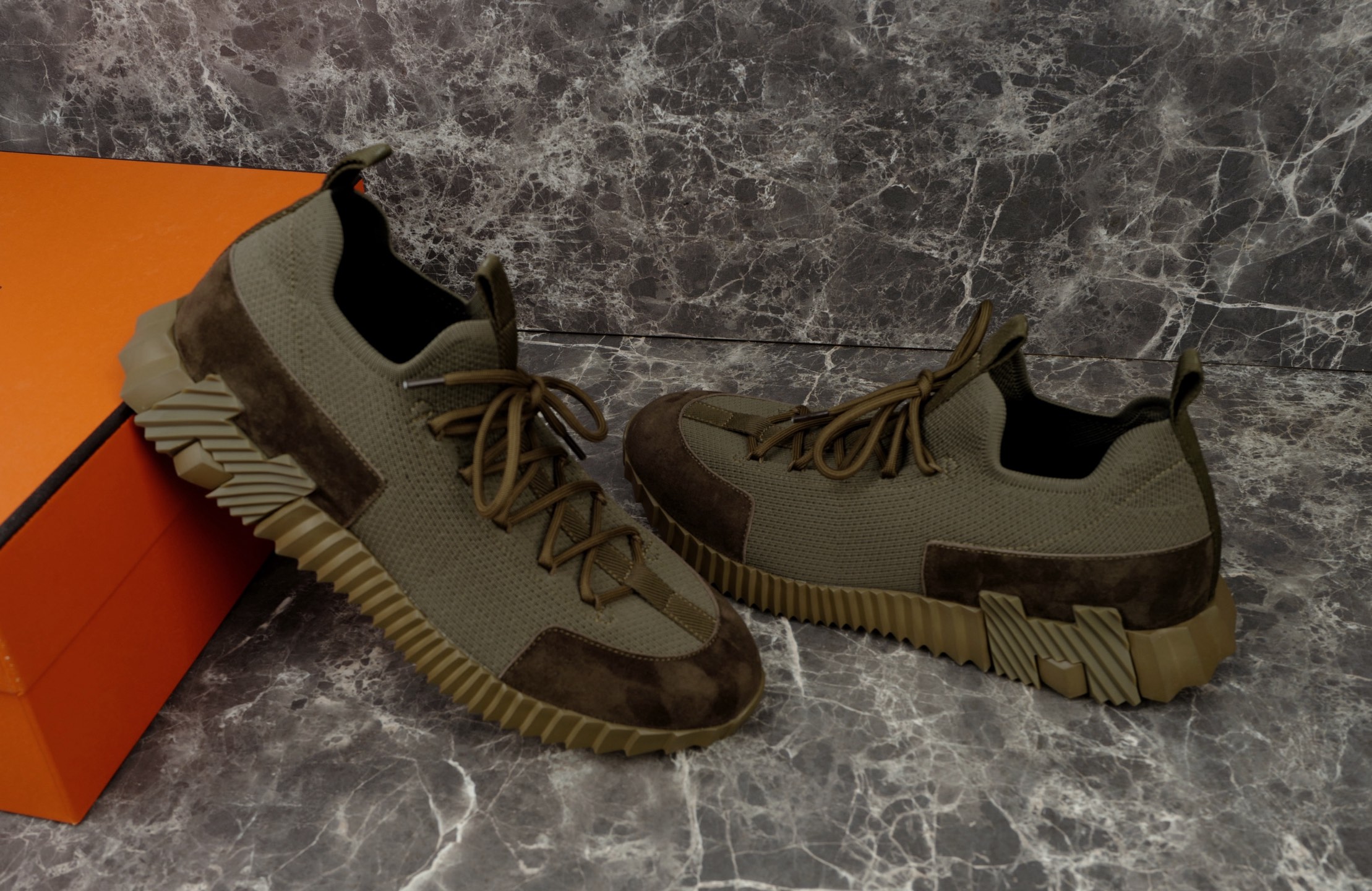 Hermès Bouncing Sneaker: Knit & Suede Goat Leather, Versatile Urban Style 7 i1755166514552 7137 0 6