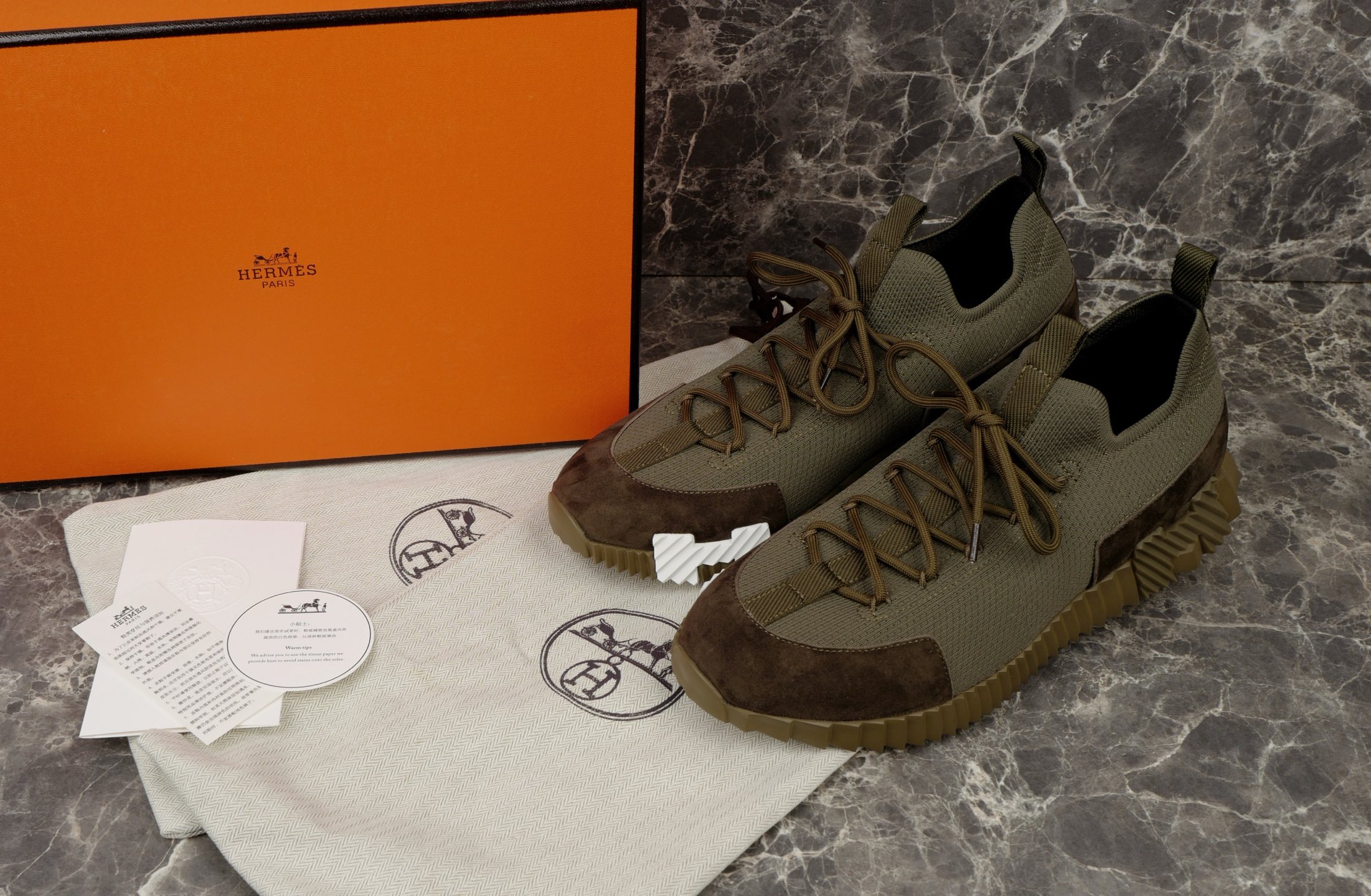 Hermès Bouncing Sneaker: Knit & Suede Goat Leather, Versatile Urban Style 1 i1755166514560 2131 0 0