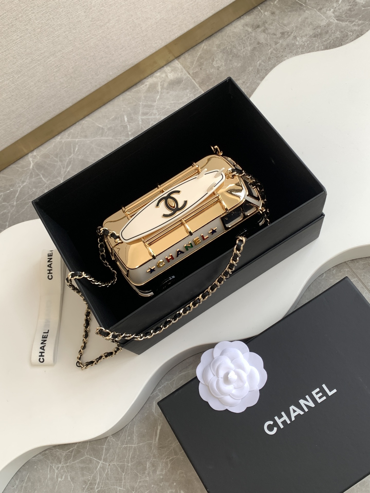 Chanel Los Angeles Show Limited Bus Car Bag, AS4590, 9.4-16-8.7cm, Full Set 10 i1728499578 9804 8