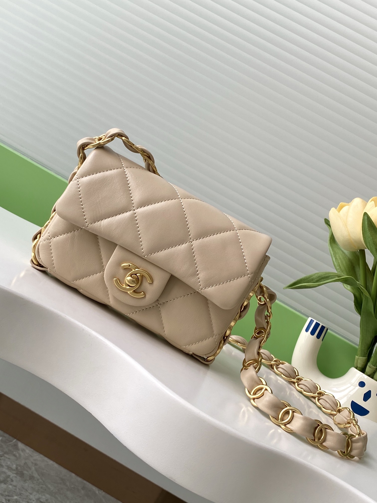 Chanel Classic Flap Bag Haut
 Sacs À Bandoulière & À Épaule La chaîne