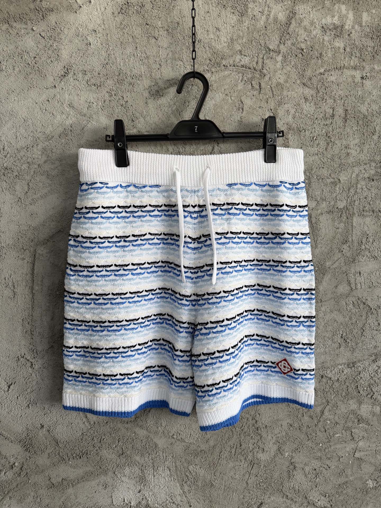 NO:819129,CASABLANCA 2026SS pleated knitted shorts, custom-made pure cotton fabric, superimposed raised knitting technology, imported high-density knitting, SIZES, M, L, XL, ready stock in seconds, men's clothing, shorts,19860909CASABLANCA 2026SS 褶缝针织短裤,定做纯棉面料,叠加凸起针织工艺,进口机高密度针织,SIZES,M,L,XL,现货秒发,男装,shorts,,Women's clothing