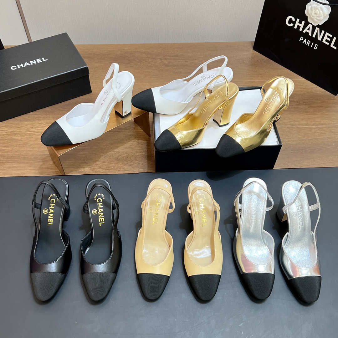 NO:258866,Chanel sling back classic style (9CM heel high), sandals, chanel, sandals19860909香奈儿 sling back经典款（9CM跟高）,凉鞋,chanel,sandals,Women's Shoes