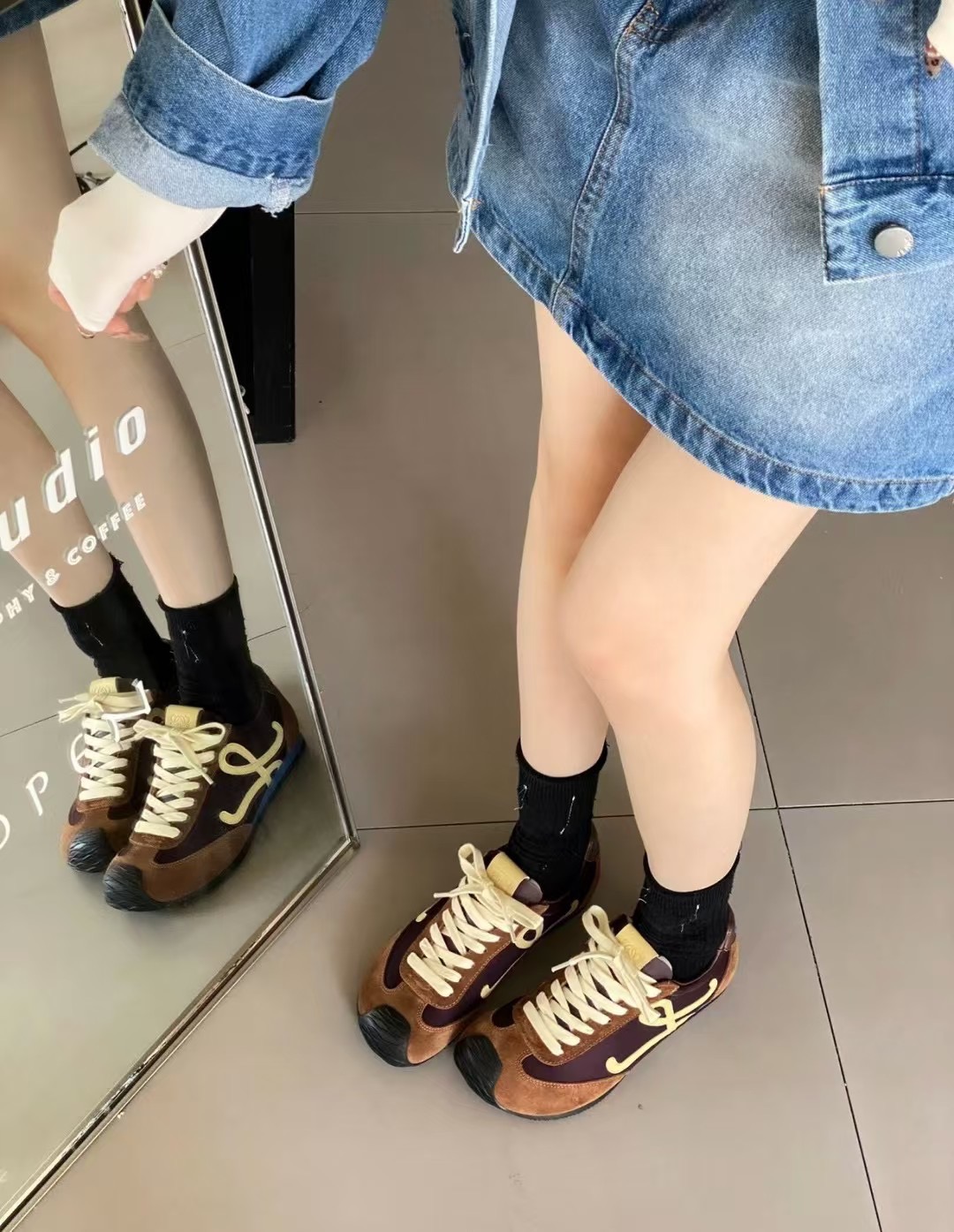 NO:164750,Coffee, casual shoes/sports shoes, sneakers19860909咖色 上脚秀,休闲鞋/运动鞋,sneakers,Women's Shoes