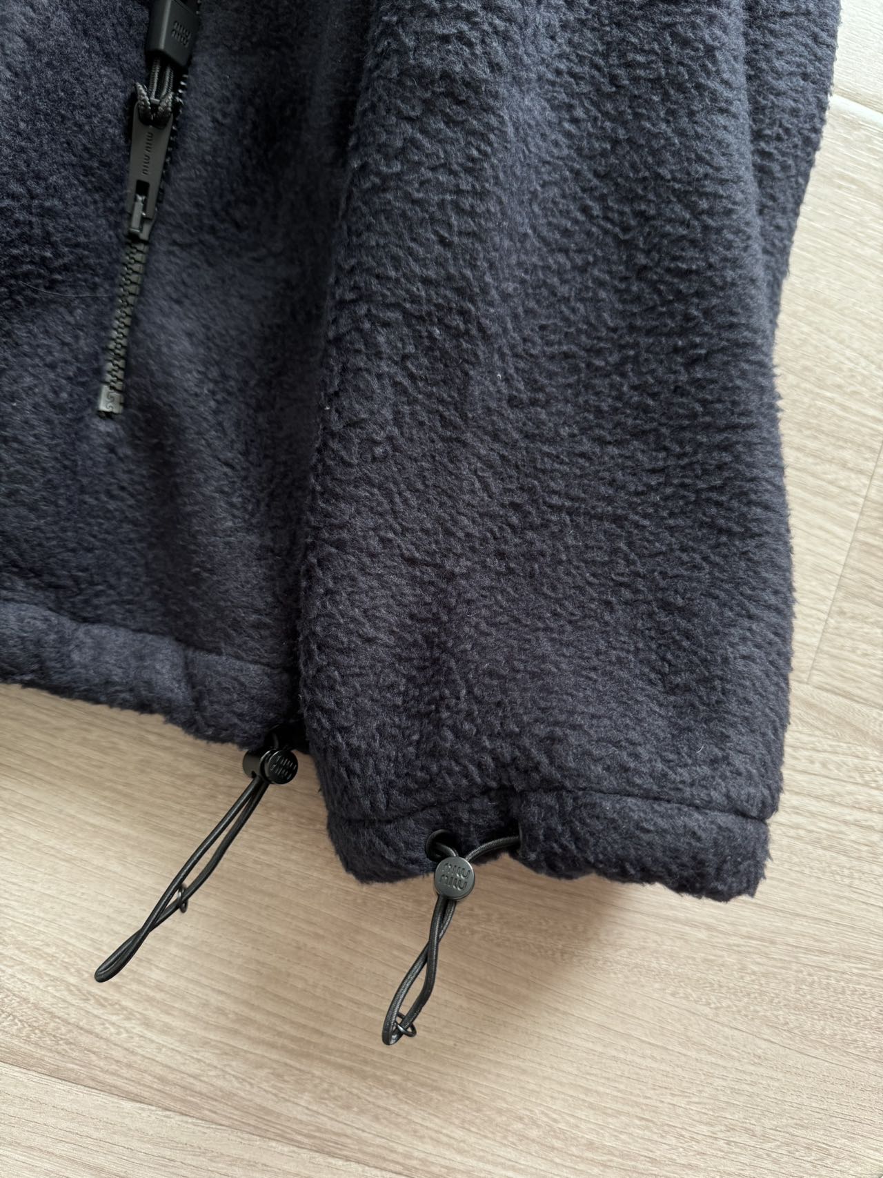 Miu Miu Fleece Zip-Up Hoodie Black - Cozy & Stylish Outerwear, Various Sizes 5 a1757569562867 7126