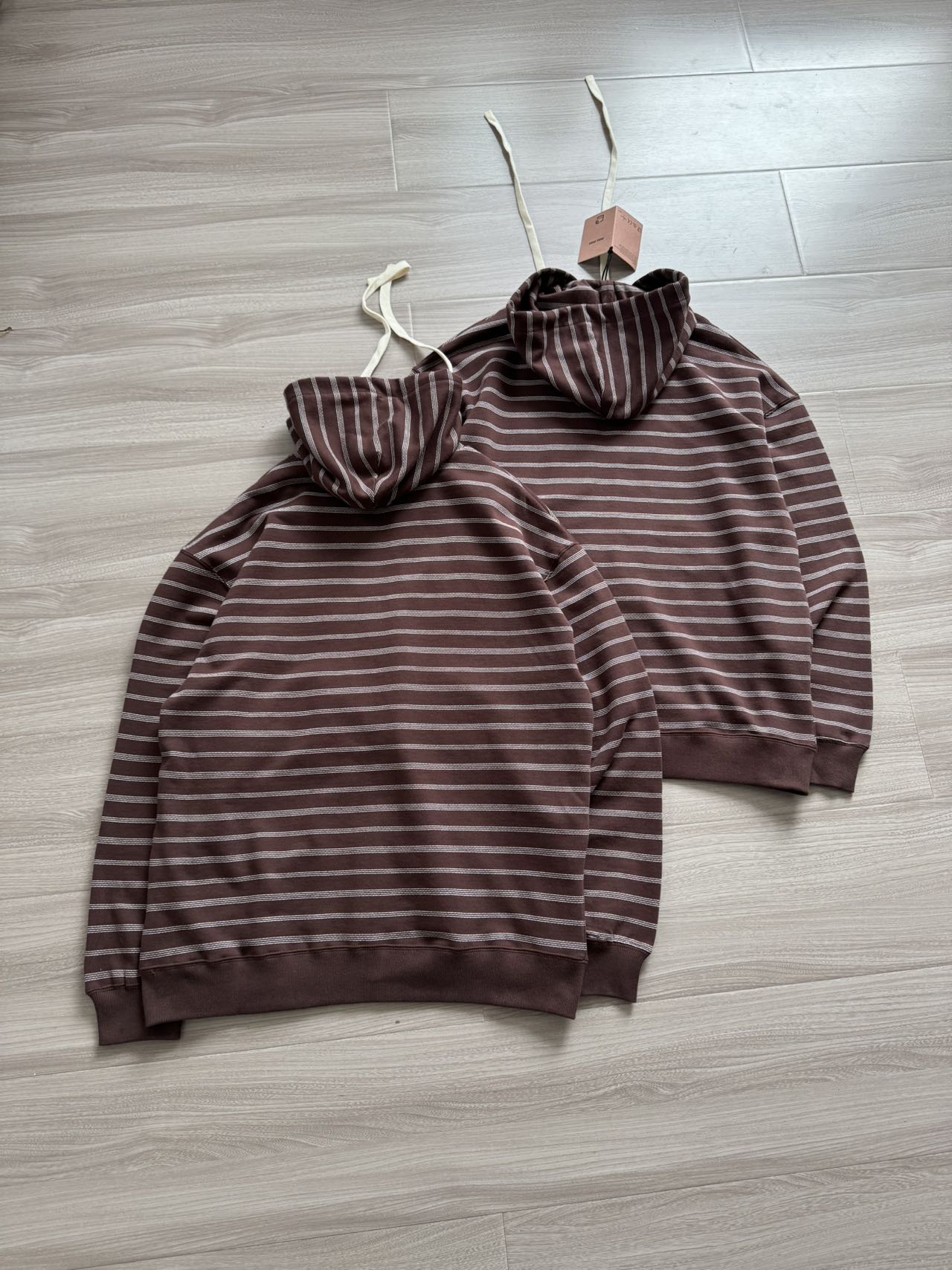 Miu Miu Brown Striped Cotton Full-Zip Hoodie Unisex Sweatshirt 3 a1760412040551 8837