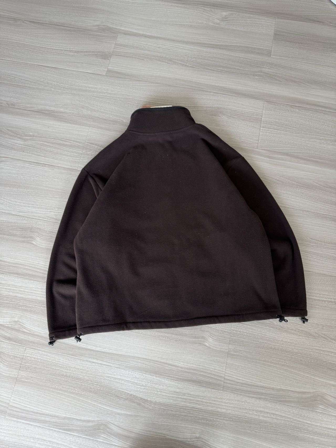 Miu Miu Brown Fleece High Neck Jacket Slim Fit Unisex Style 4 a1760533796152 5107