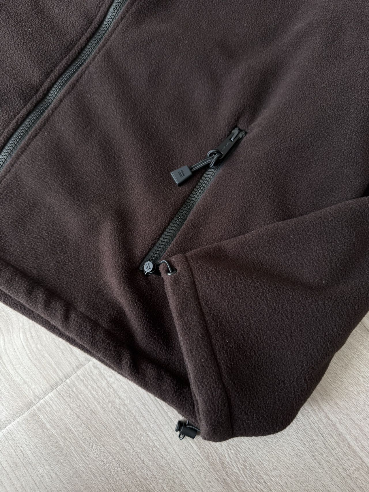 Miu Miu Brown Fleece High Neck Jacket Slim Fit Unisex Style 8 a1760533798549 3835
