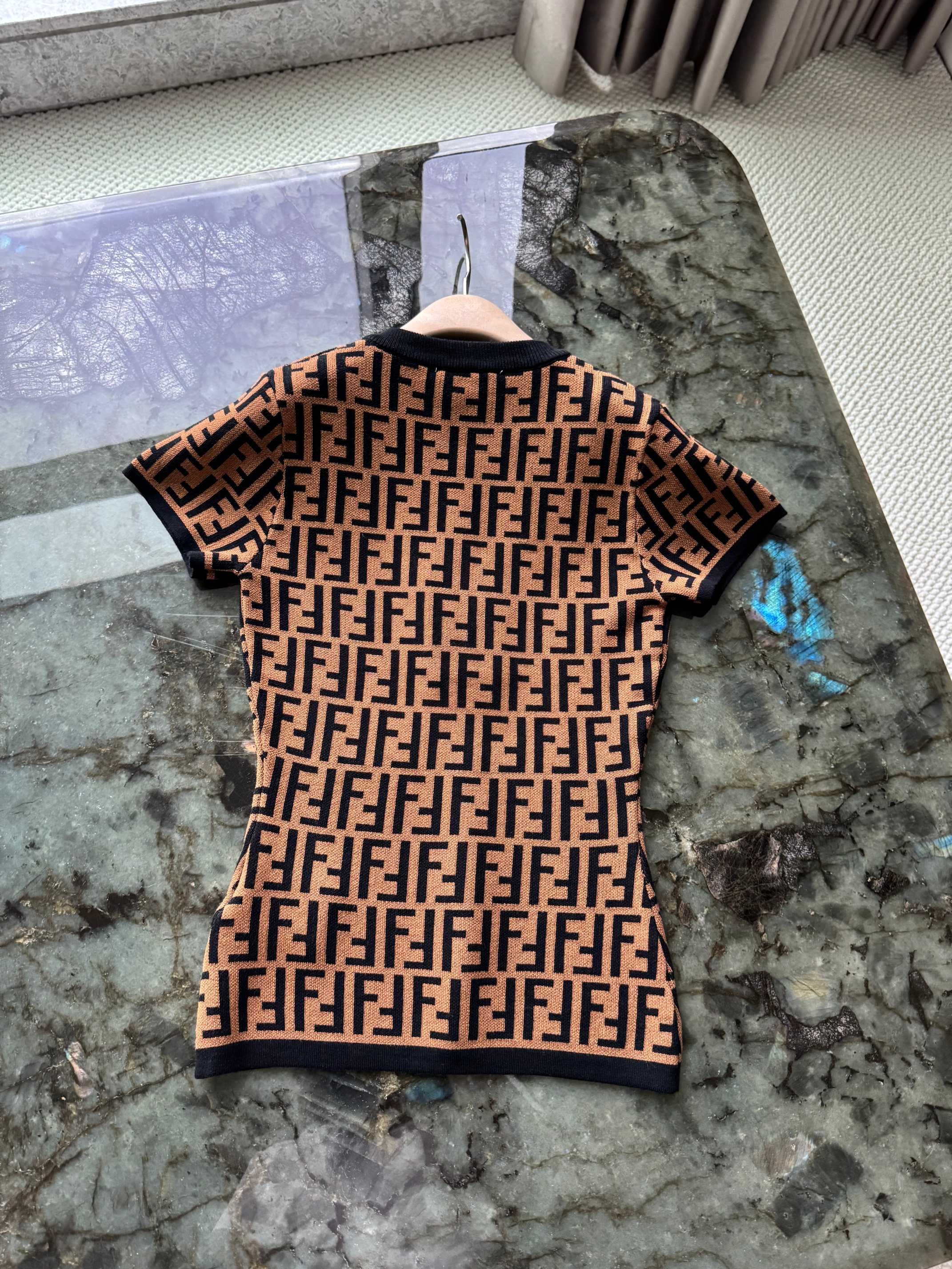 Fendi FF Motif Knit Short Sleeve Top - Stylish & Comfortable 6 a1748581146509 5814