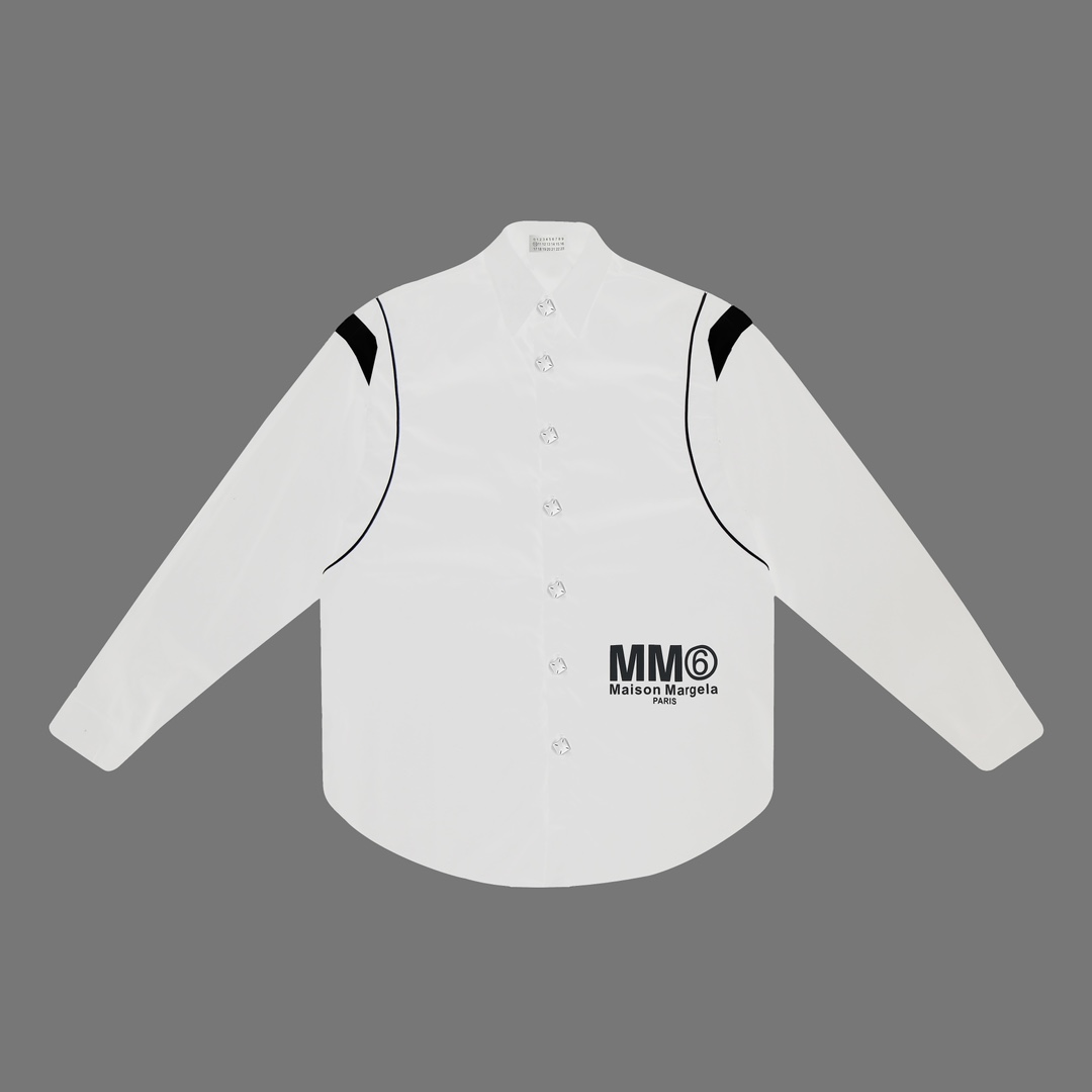 Designer 2024s Magella MM6 Shirts: Premium Cotton, Custom Buttons, Unisex Sizing - 图片 2