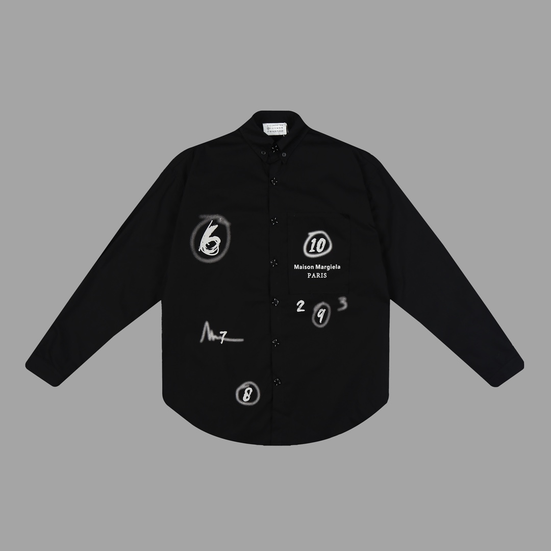 Designer Magella MM6 Shirts with Custom Buttons in Pure Cotton Fabric for 2024 Collection - 图片 2