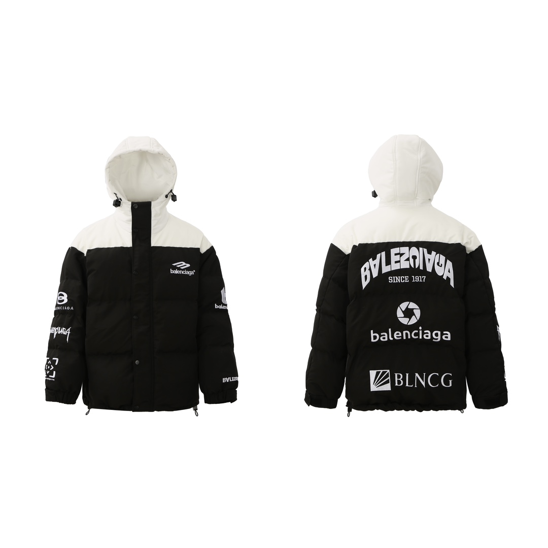 Balenciaga Sale
 Clothing Down Jacket White Duck Down Fall/Winter Collection