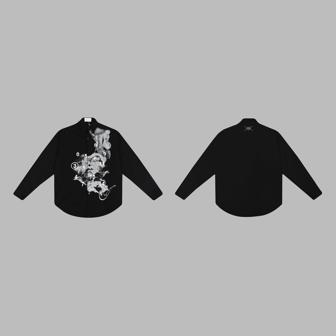 Designer Magella MM6 Shirts: Customized Cotton Fabric with Unique Details and Sizing Options