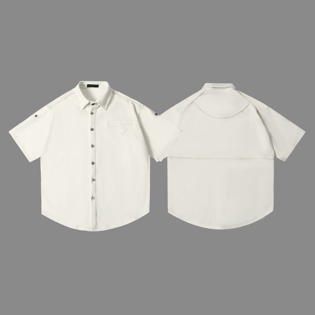 Prada 24SS Summer Wool Shirt Suit with Handbags 5 – Textured Design Summary - 图片 2