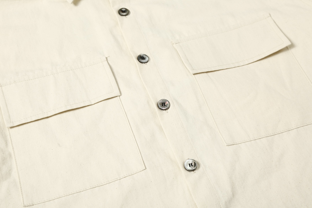 Designer Magella MM6 24SS Broken Water-Washing Pocket Shirts with Imported Black-Disk Shell Buttons - 图片 8