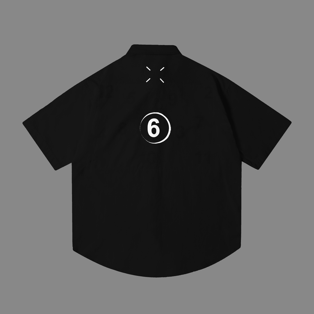 Designer Magella MM6 24SS Broken Water-Washing Pocket Shirts with Imported Black-Disk Shell Buttons - 图片 4