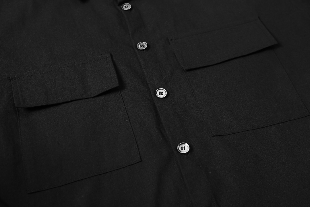 Designer Magella MM6 24SS Broken Water-Washing Pocket Shirts with Imported Black-Disk Shell Buttons - 图片 9