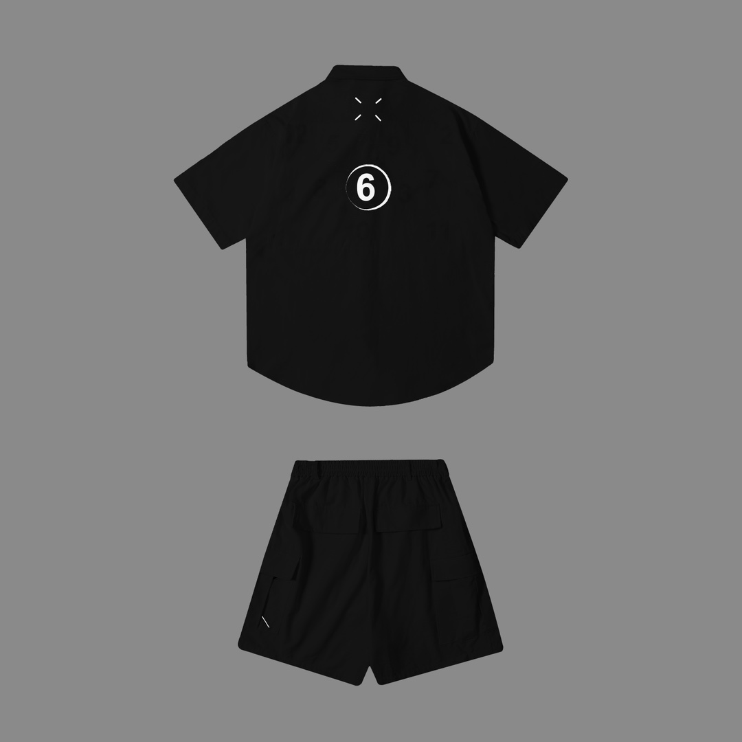 Designer Magella MM6 24SS Broken Water-Washing Pocket Shirts with Imported Black-Disk Shell Buttons - 图片 2