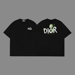 Dior Replica
 Clothing T-Shirt Doodle Printing Short Sleeve