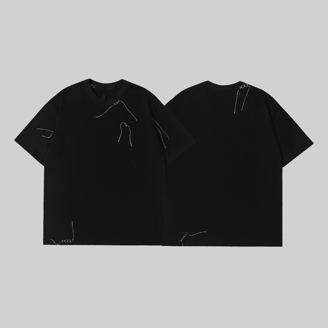 Diseñador PRAD Prada P 2024 primavera-verano nuevo, lavado y desgastado, costuras a mano, parche triangular 3D en el pe…