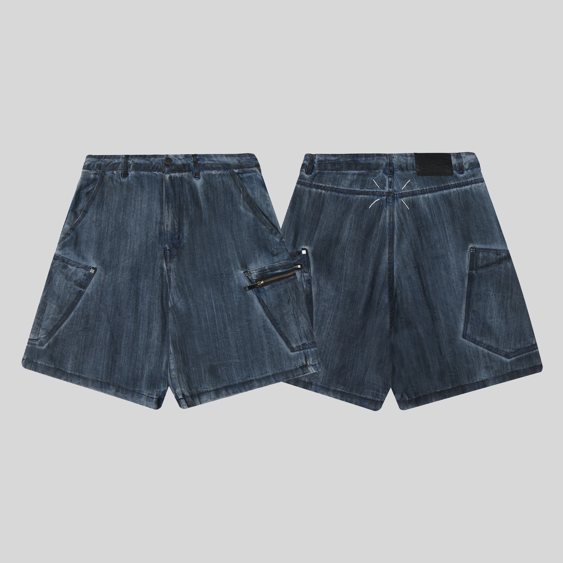Customized MJ Designer Shorts: Margiela MM6 24SS Hand-to-Hand Rinsing Water-Washing, Various Sizes - 图片 3