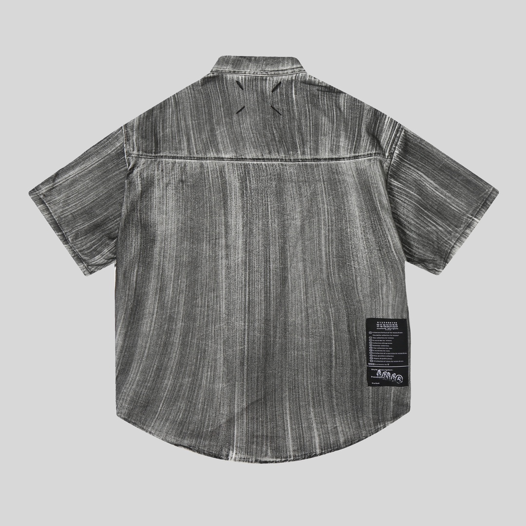 💰380 MJ Designer Magella MM6 24SS hand-painted water-washing shirt customised to a hardware upper size SMLXl - 图片 5