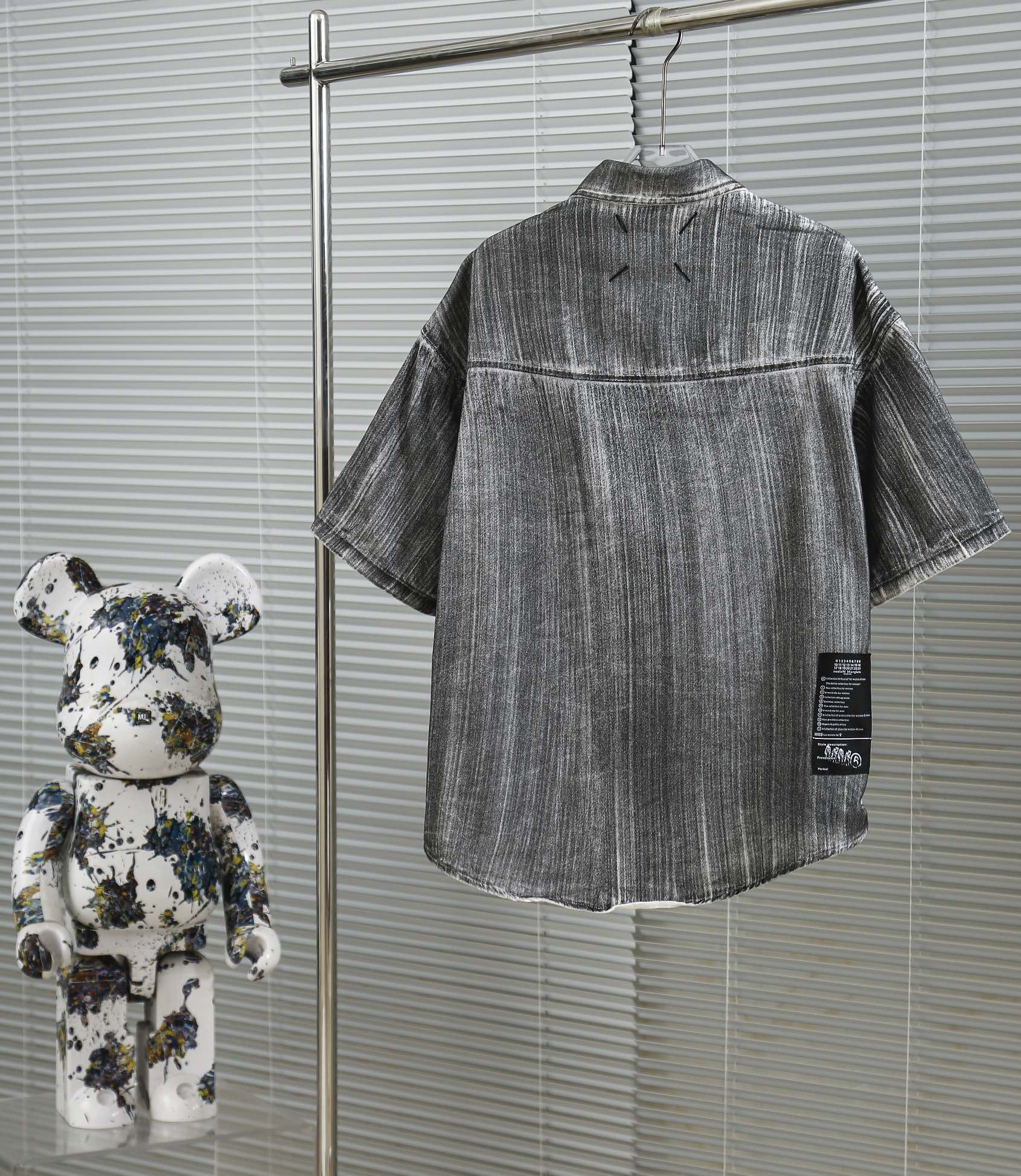 💰380 MJ Designer Magella MM6 24SS hand-painted water-washing shirt customised to a hardware upper size SMLXl - 图片 2