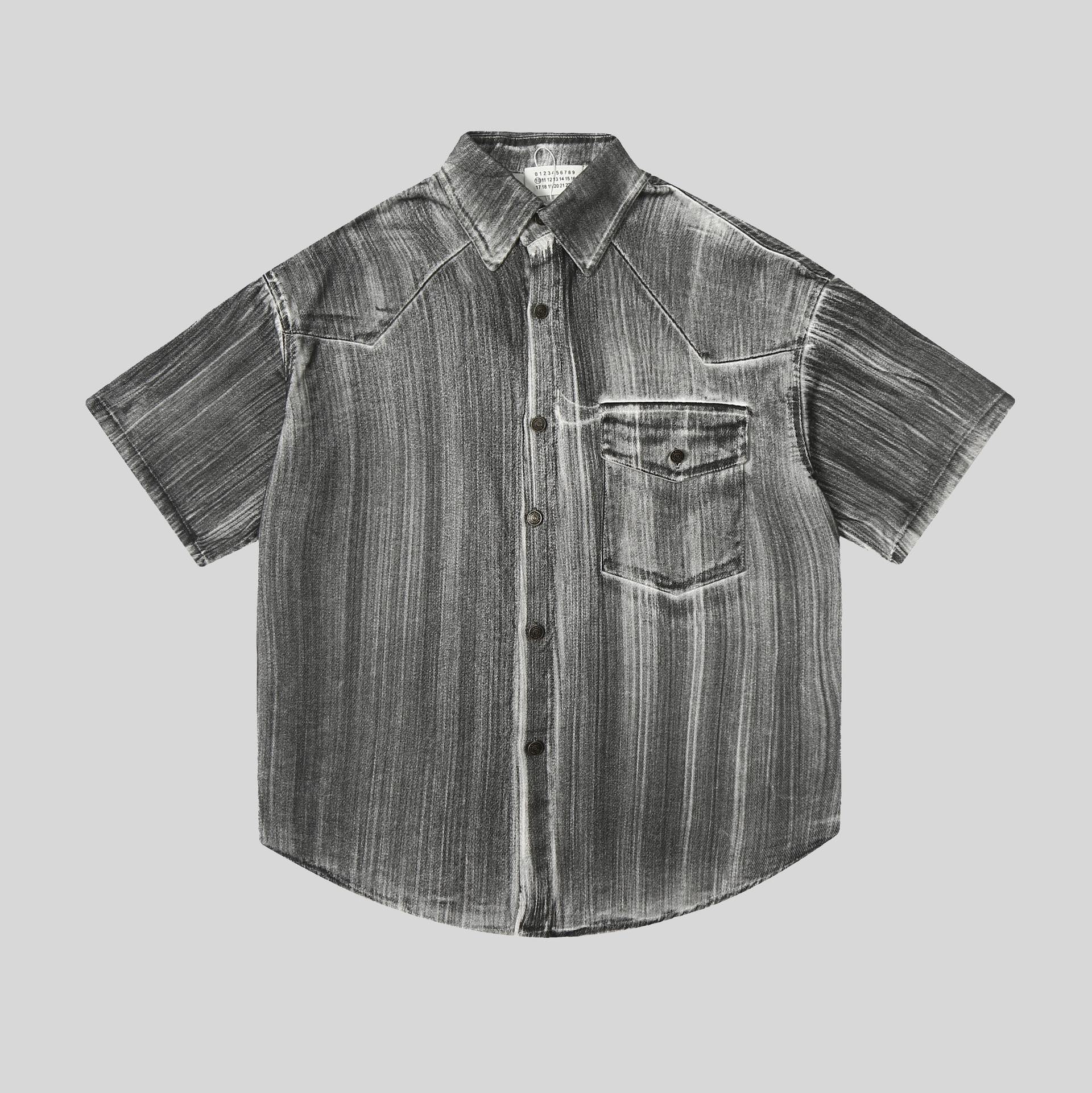 💰380 MJ Designer Magella MM6 24SS hand-painted water-washing shirt customised to a hardware upper size SMLXl - 图片 4