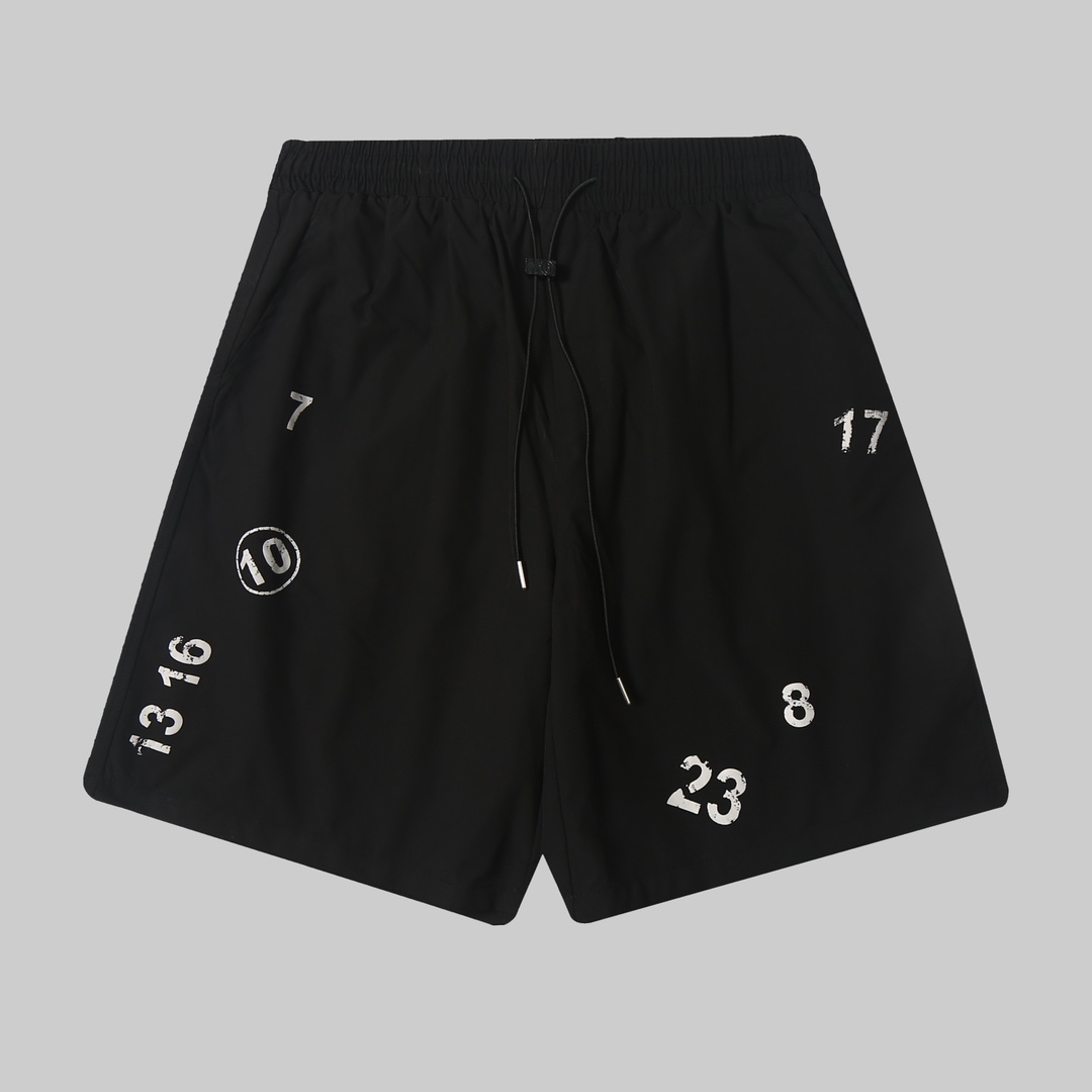 MJ Designer Shorts Madison Margiela MM6 24SS makes old print irregular shorts, code number SMLXl - 图片 5