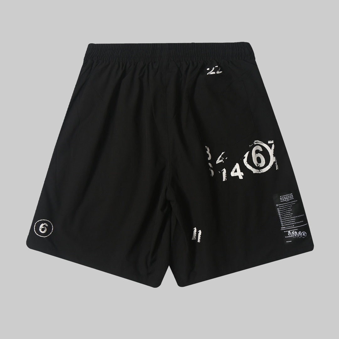 MJ Designer Shorts Madison Margiela MM6 24SS makes old print irregular shorts, code number SMLXl - 图片 4