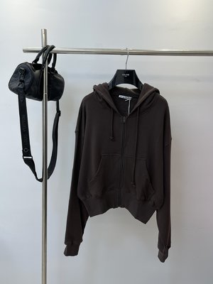 Acne Studios Clothing Coats & Jackets Hoodies Brown Cotton Hooded Top