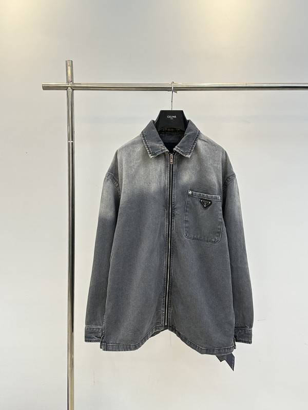 Prada Clothing Coats & Jackets Buy Best High-Quality Black Grey