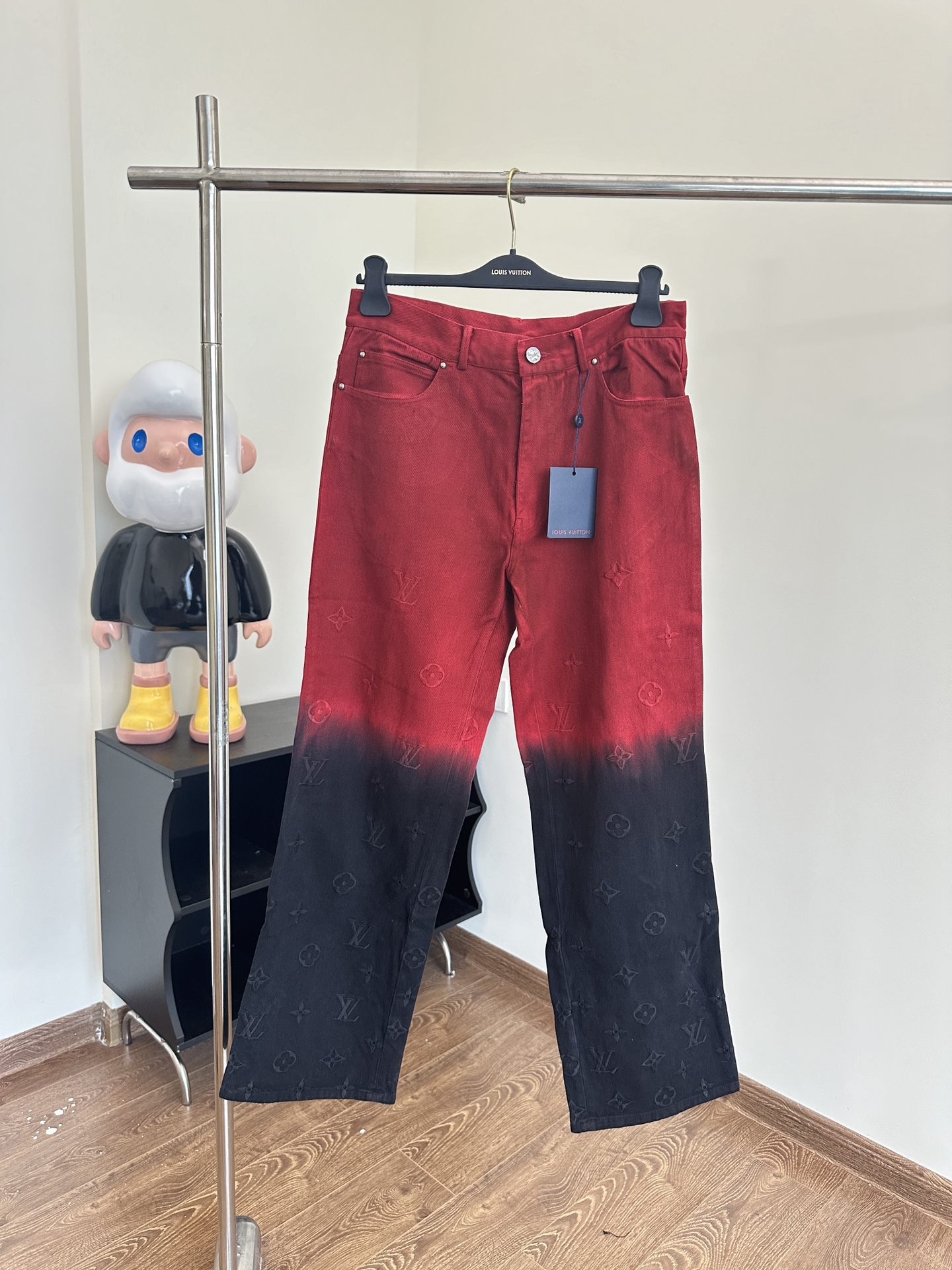 Louis Vuitton Clothing Jeans Pants & Trousers Red Embroidery Spring Collection