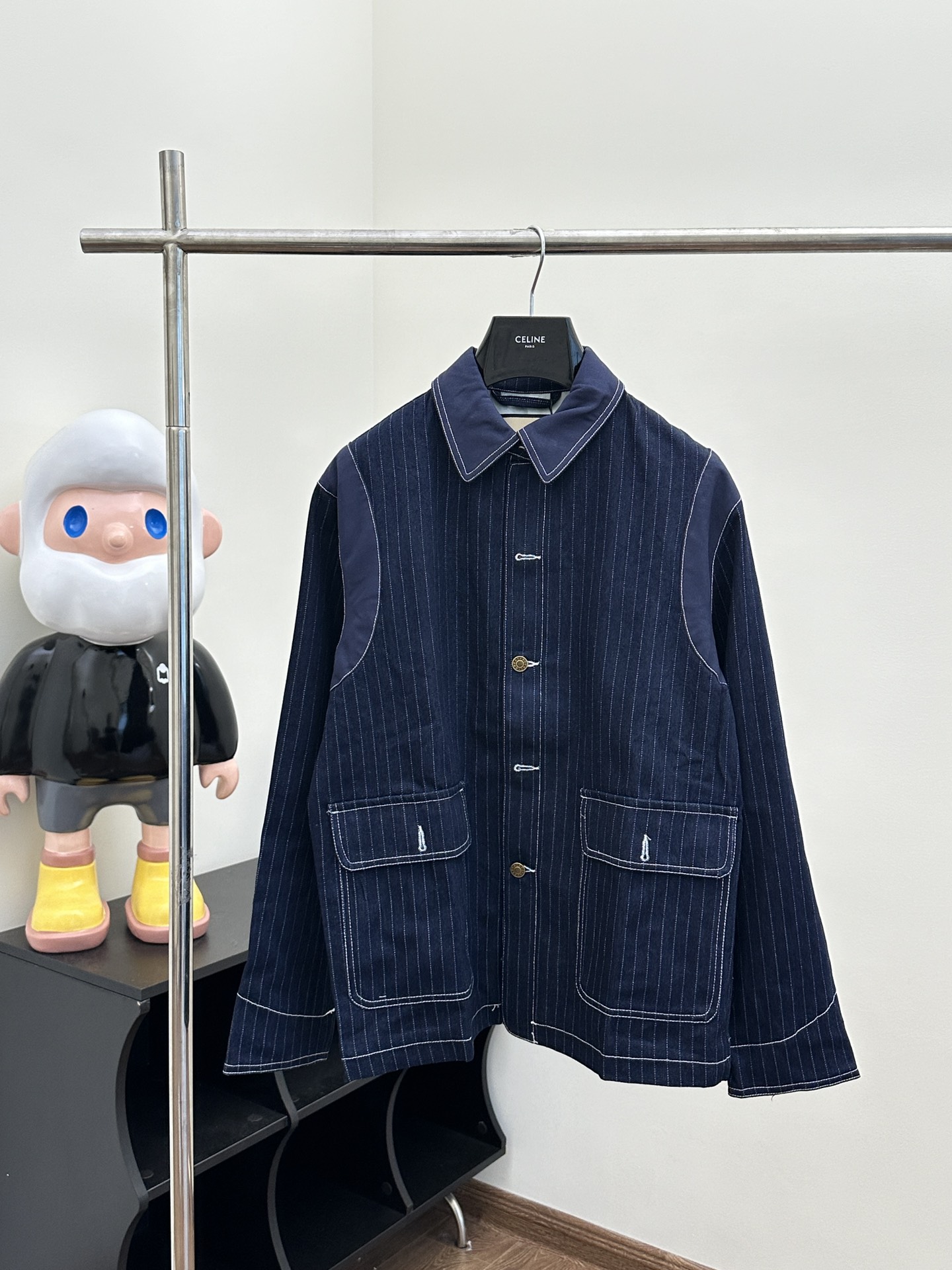 Gucc*/Gucci 23FW chaqueta de mezclilla lavada de manga larga de la nueva colección de otoño-invierno Talla: S/M/L/XL Me…