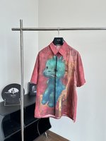 Dior Clothing Shirts & Blouses Doodle Red Unisex Spring/Summer Collection Casual