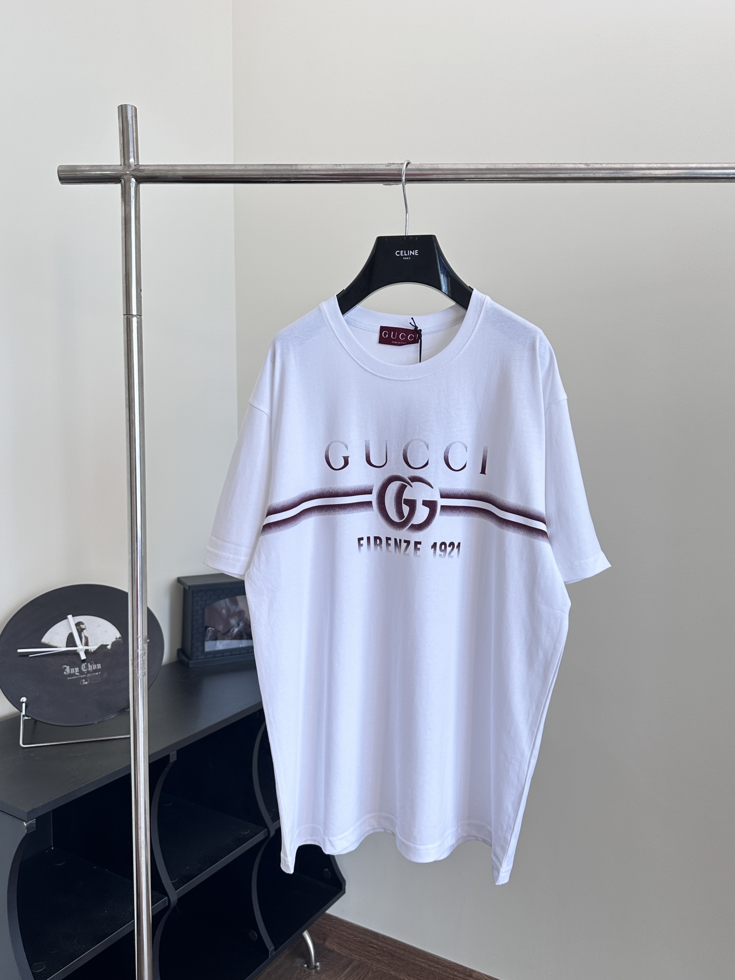 Gucc*/Gucci 24SS primavera-verano nuevo modelo camiseta de manga corta con estampado de logo degradado Tamaño: S/M/L Es…