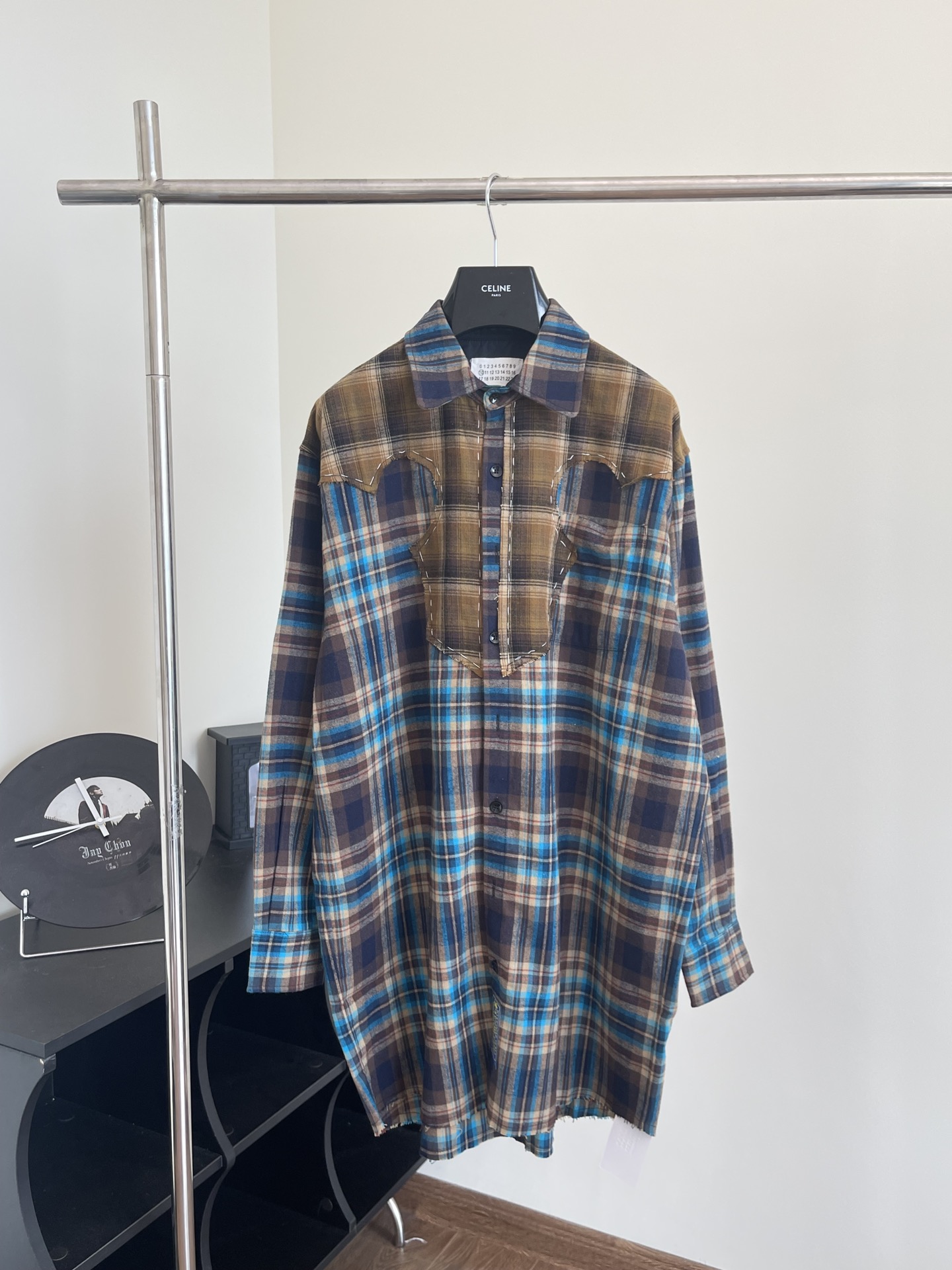 MAISON MM6 / Margiela Camisa de cuadros de edición limitada VIC Talla: S/M/L Hilo italiano importado teñido y tejido a …