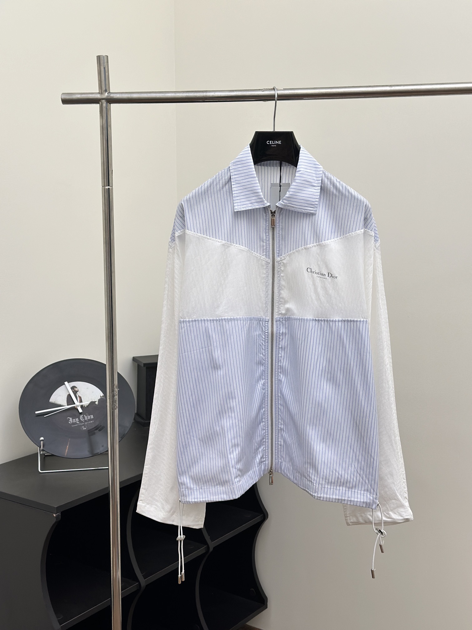 Dior High
 Clothing Coats & Jackets White Printing Cotton Poplin Fabric Sweatpants