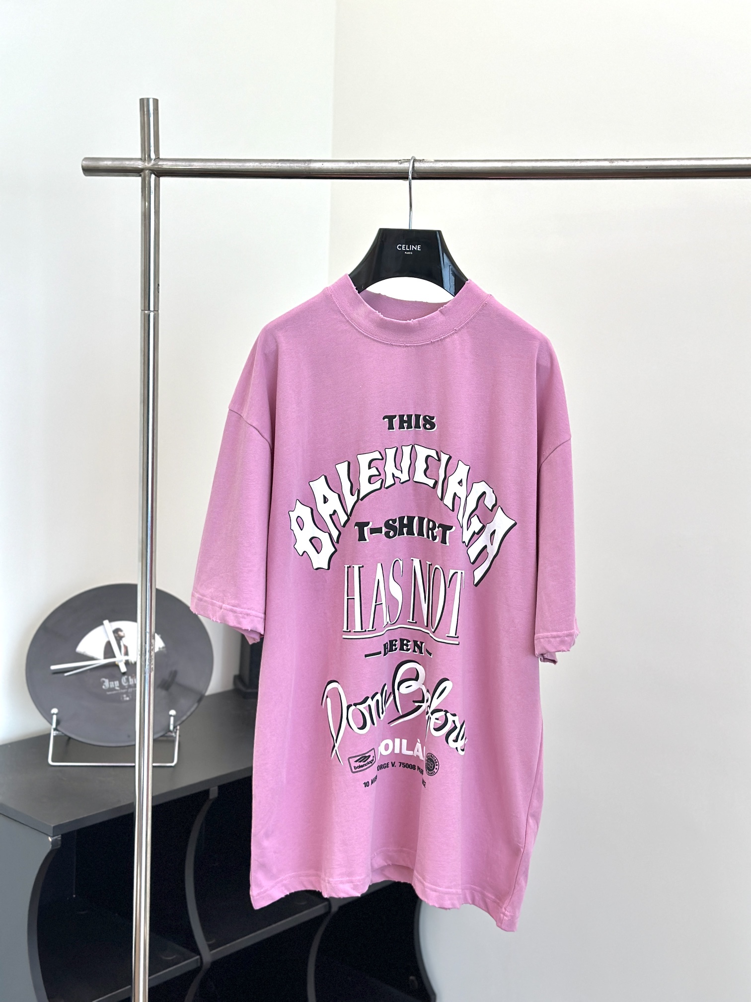 Balenciaga Clothing T-Shirt Pink Printing Cotton Short Sleeve