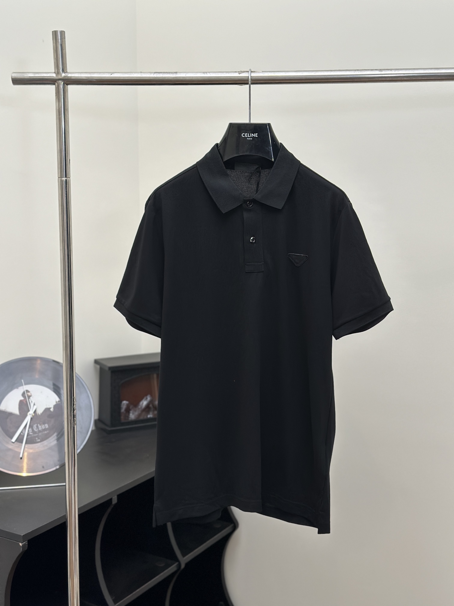 Prada Clothing Polo T-Shirt Men Cotton Nylon Spring/Summer Collection Short Sleeve