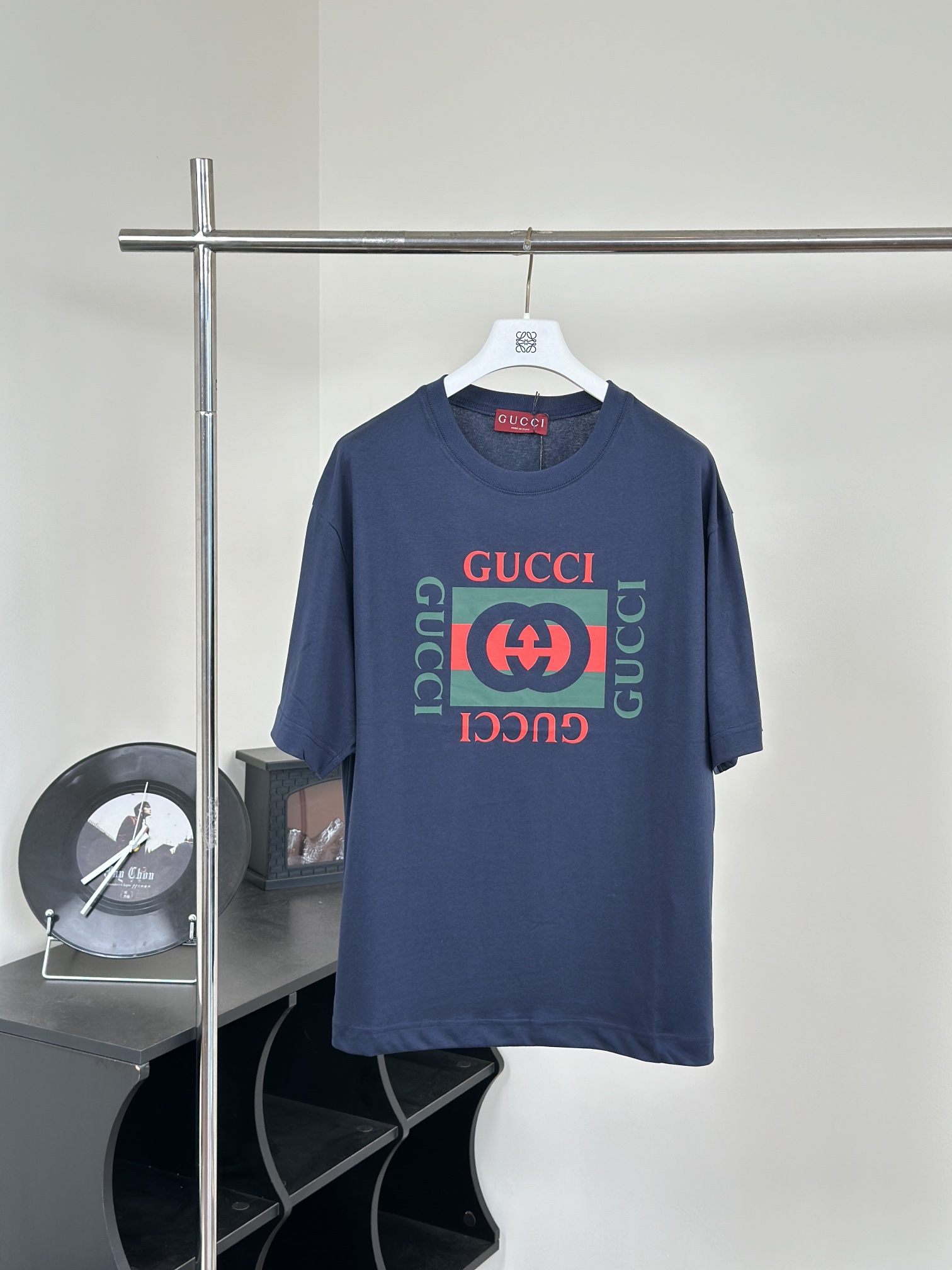 Gucci Clothing T-Shirt Printing Cotton Knitted Knitting Spring/Summer Collection Vintage Short Sleeve