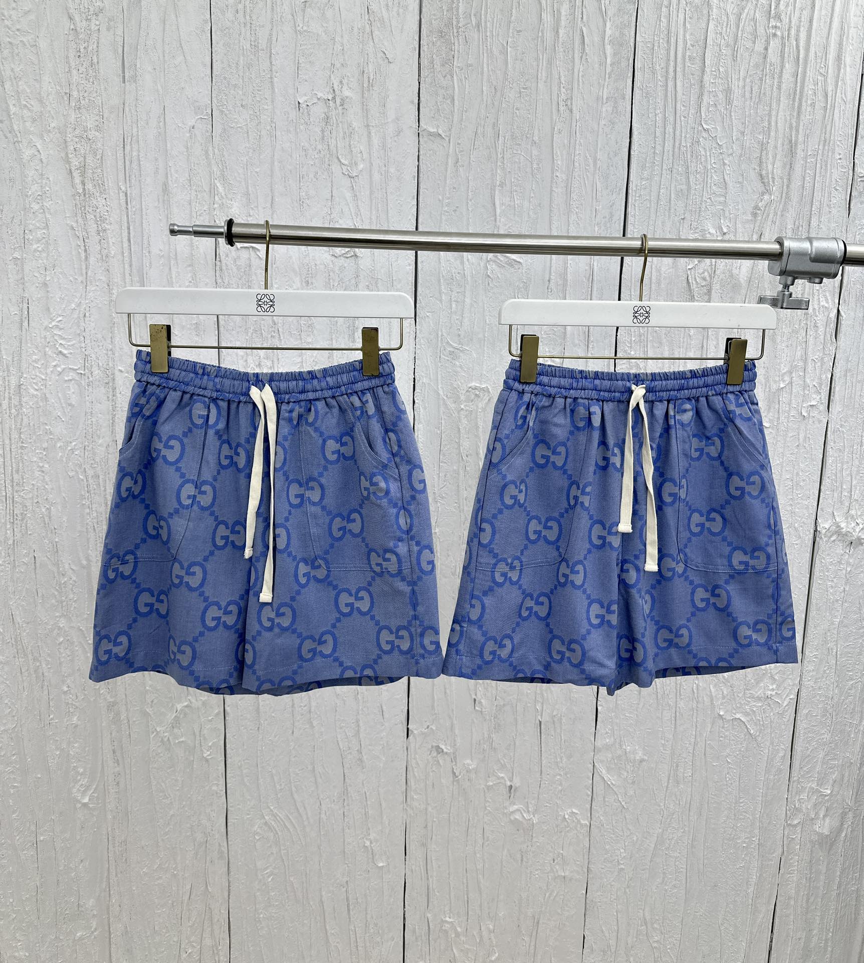 Gucci Vêtements Shorts Bleu La grille bleue Coton Collection printemps – été