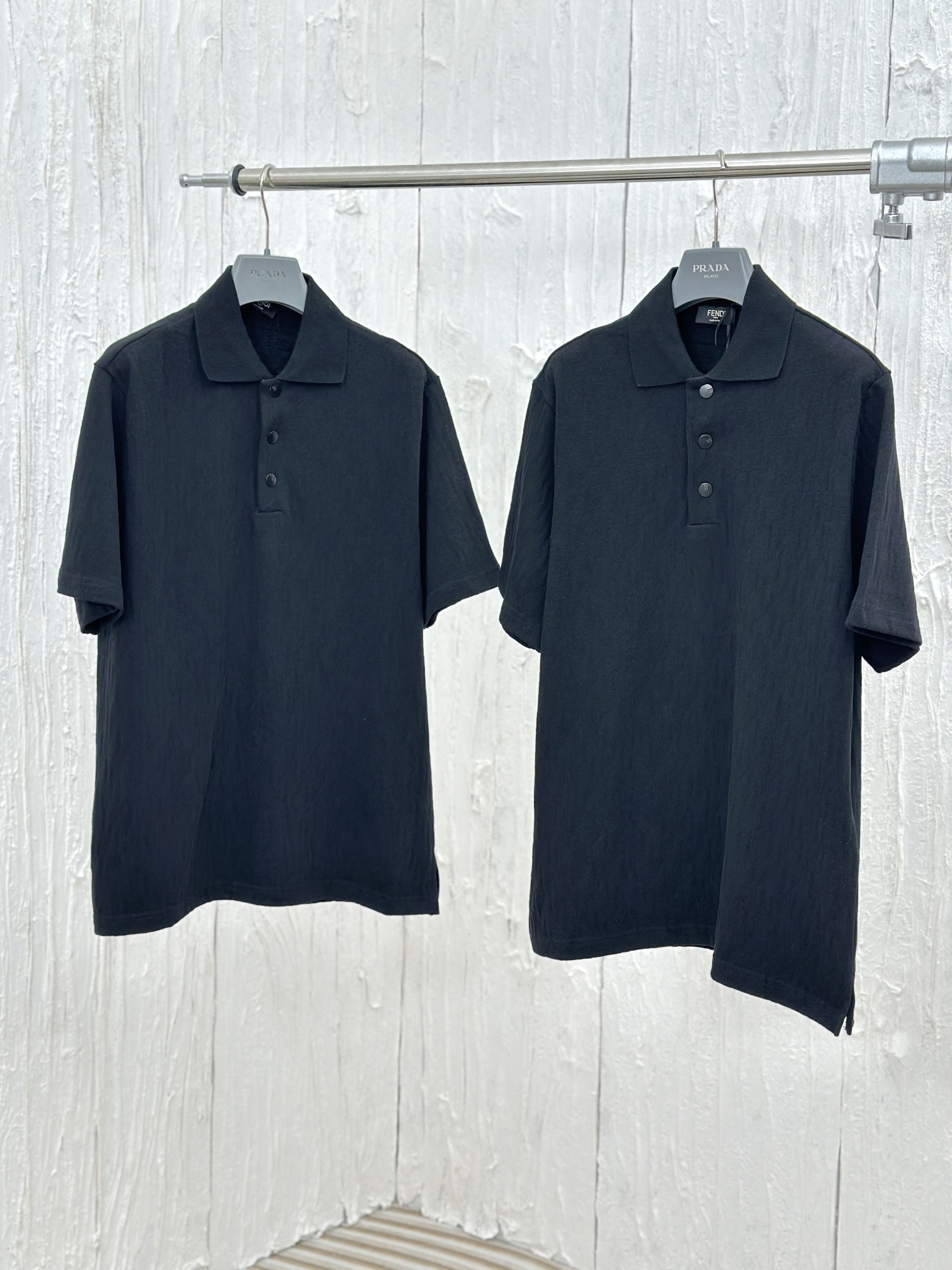 Fend*/Fendi 24SS spring/summer new style, snap button full print FF dark pattern jacquard short sleeve polo shirt. Size…