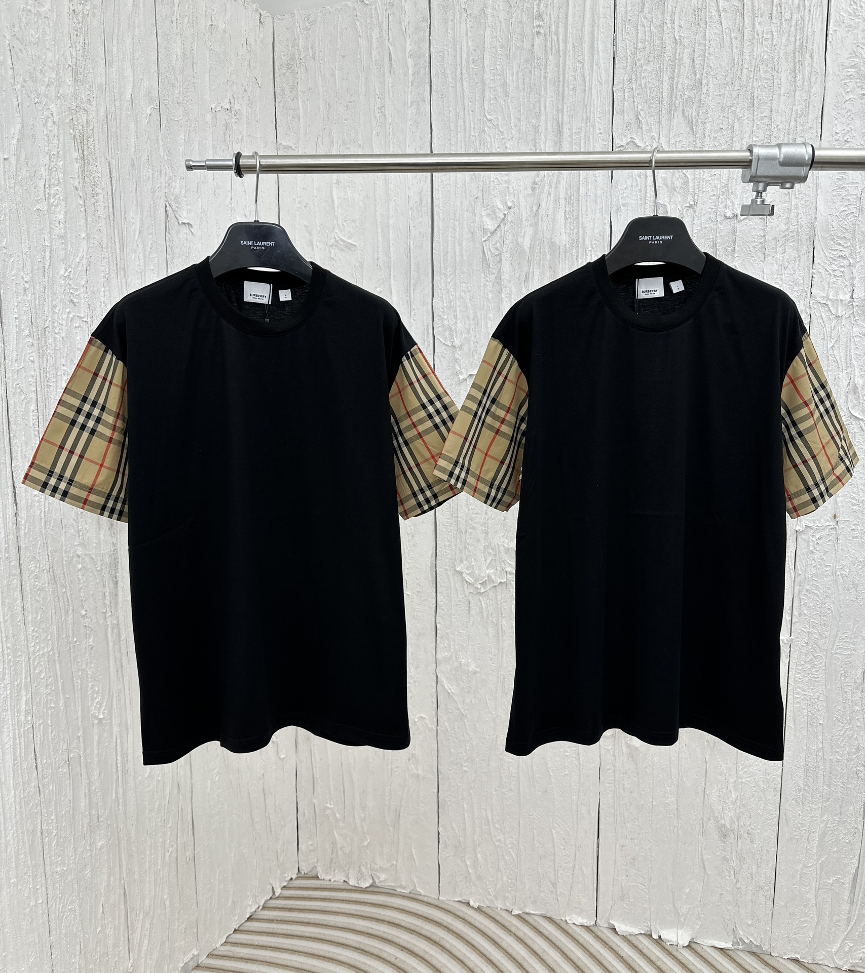 Burberry Clothing T-Shirt cheap online Best Designer
 Splicing Cotton Short Sleeve