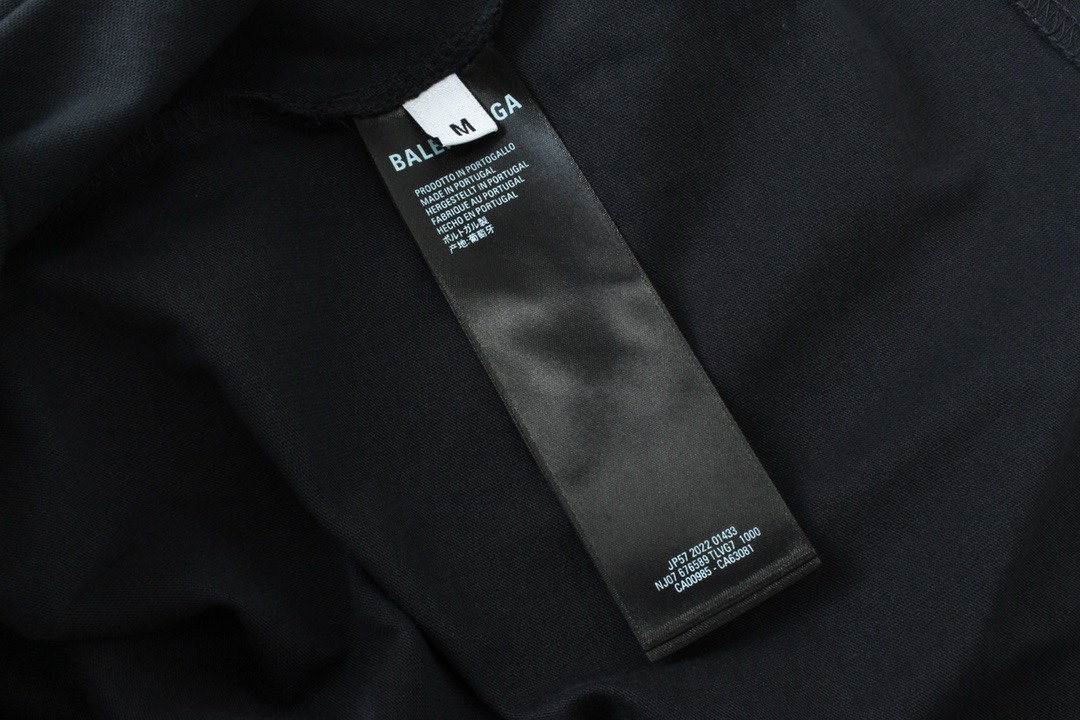 Balenciaga/巴黎世家 25ss 多标印花长袖卫衣 白色 深灰蓝