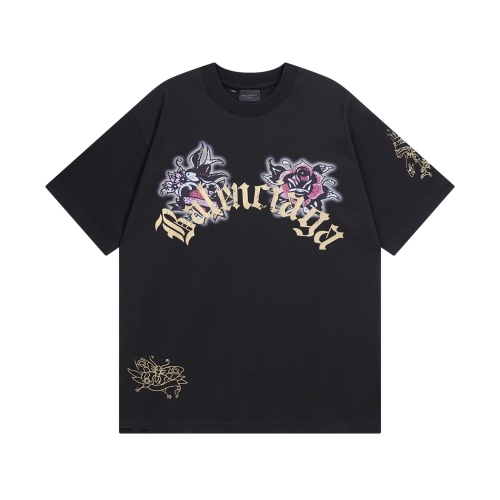 Balenciaga Tattoo Print Short Sleeve T-Shirt, Distressed Finish 1 Balenciaga Tattoo Print Short Sleeve T-Shirt, Distressed Finish