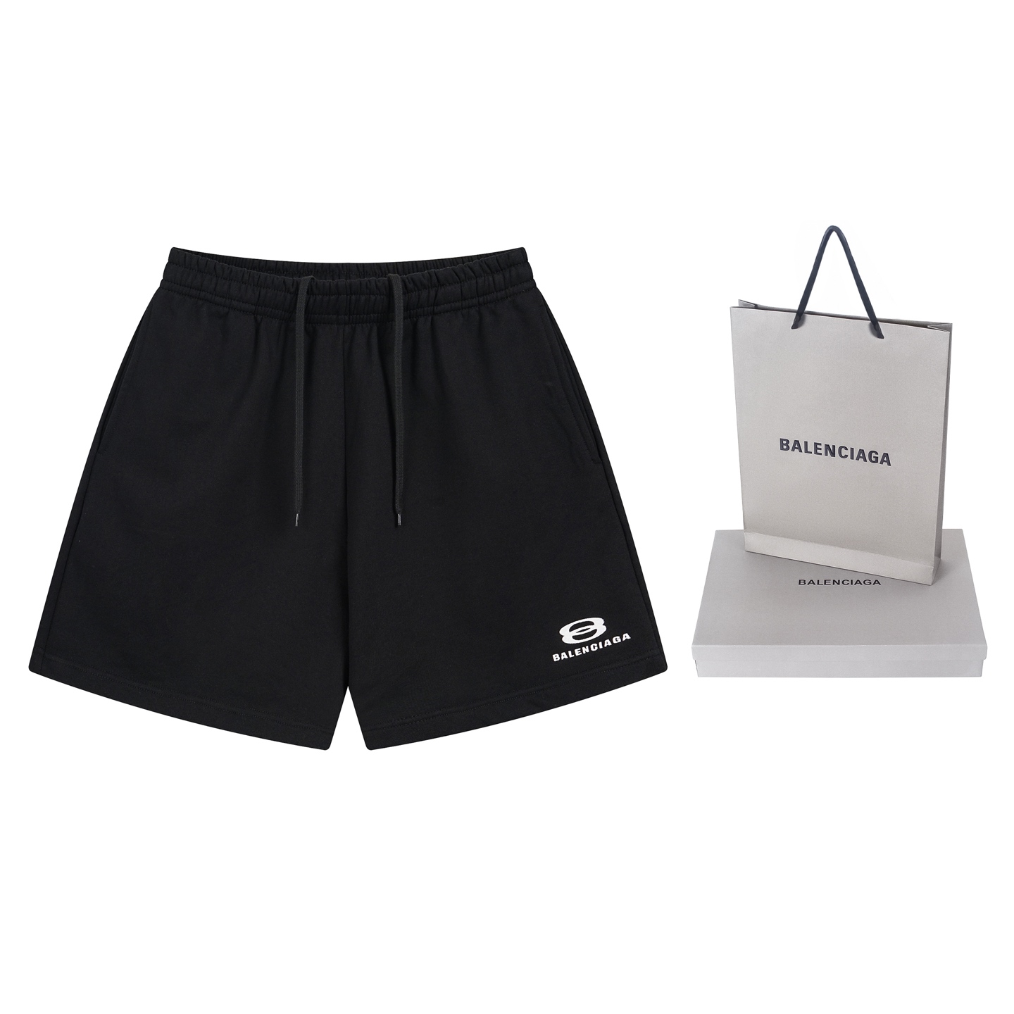 NO:431967,Real photos [Top version. Official website quality] BALENCI*GA/Paris. 2025 new model. Paris double ring classic LOGO embroidered shorts. Brick cabinet synchronized. The first time to develop genuine products, happy printing comparison!  The fabric is made of Paris ZP fixed wool cotton wool sweater, weighing 460 grams, the cloth surface is clean, the cloth pattern is clear, the feel is soft and comfortable, the embroidery is made of imported Tajima embroidery machine. The letters are clear and the effect is three-dimensional. The style is loose. The same style for men and women. Code BL257017 Color black Size XS S M L,,balenciaga,hoodie,sweatshirts, shorts,alexander wang19860909实拍图【顶级版本.官网品质】BALENCI*GA/巴黎.2025新款 .巴黎双环经典LOGO刺绣短裤.砖柜同步.第一时间正品研制,欢印对比！面料采用巴黎ZP定织定染全棉毛圈大卫衣,克重460克,布面干净.布纹清晰,手感柔软舒适,刺绣采用进口田岛绣花机.字母清晰,效果立体.版型釆用宽松版型. 男女同款 编码BL257017 颜色黑色 尺码XS S M L,,balenciaga,hoodie,sweatshirts,shorts,alexander wang,Men's clothing